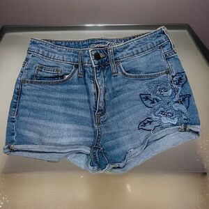 Universal Thread Embroidered Denim Shorts size 0